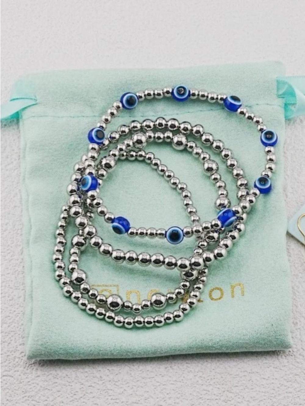 Enewton Silver Blue Eyes Bracelet Set - Picture 3 of 5